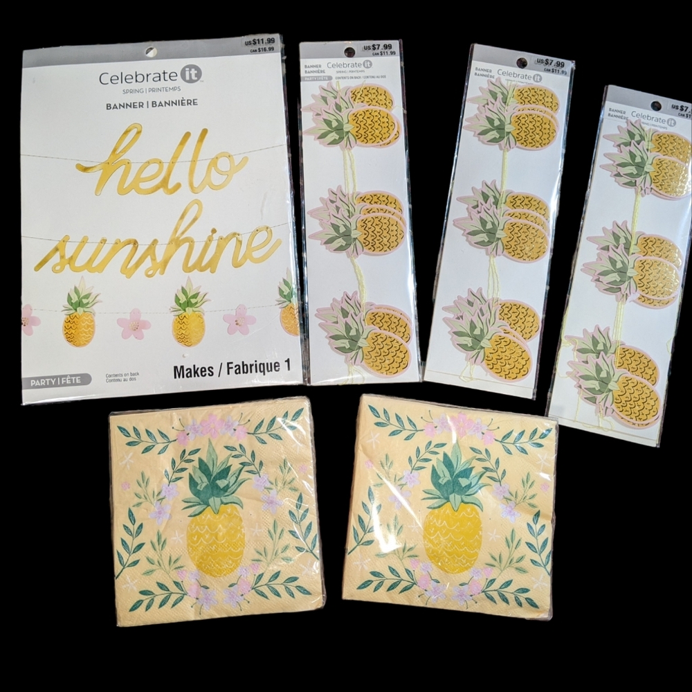 Hello Sunshine, Pineapple Party Supplies
